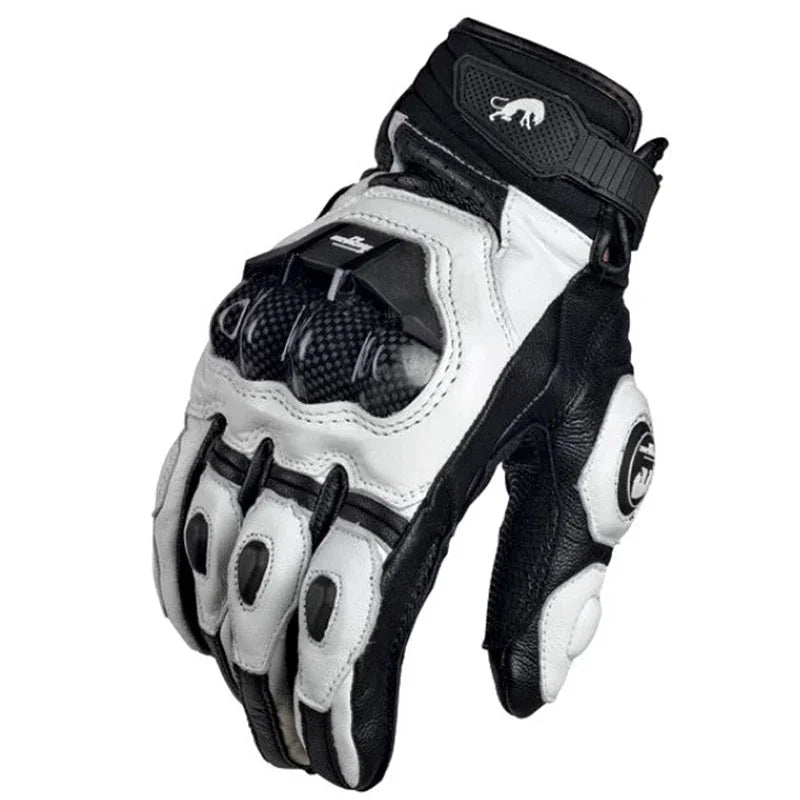 Carbon Fiber Motorcycle Riding Gloves – Waterproof, Touch Screen, All-Season