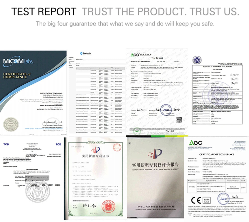 Motorcycle Helmet Intercom with Camera – Bluetooth 5.0, 1000m Range, Group Ride