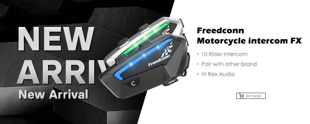 Motorcycle Helmet Intercom with Camera – Bluetooth 5.0, 1000m Range, Group Ride